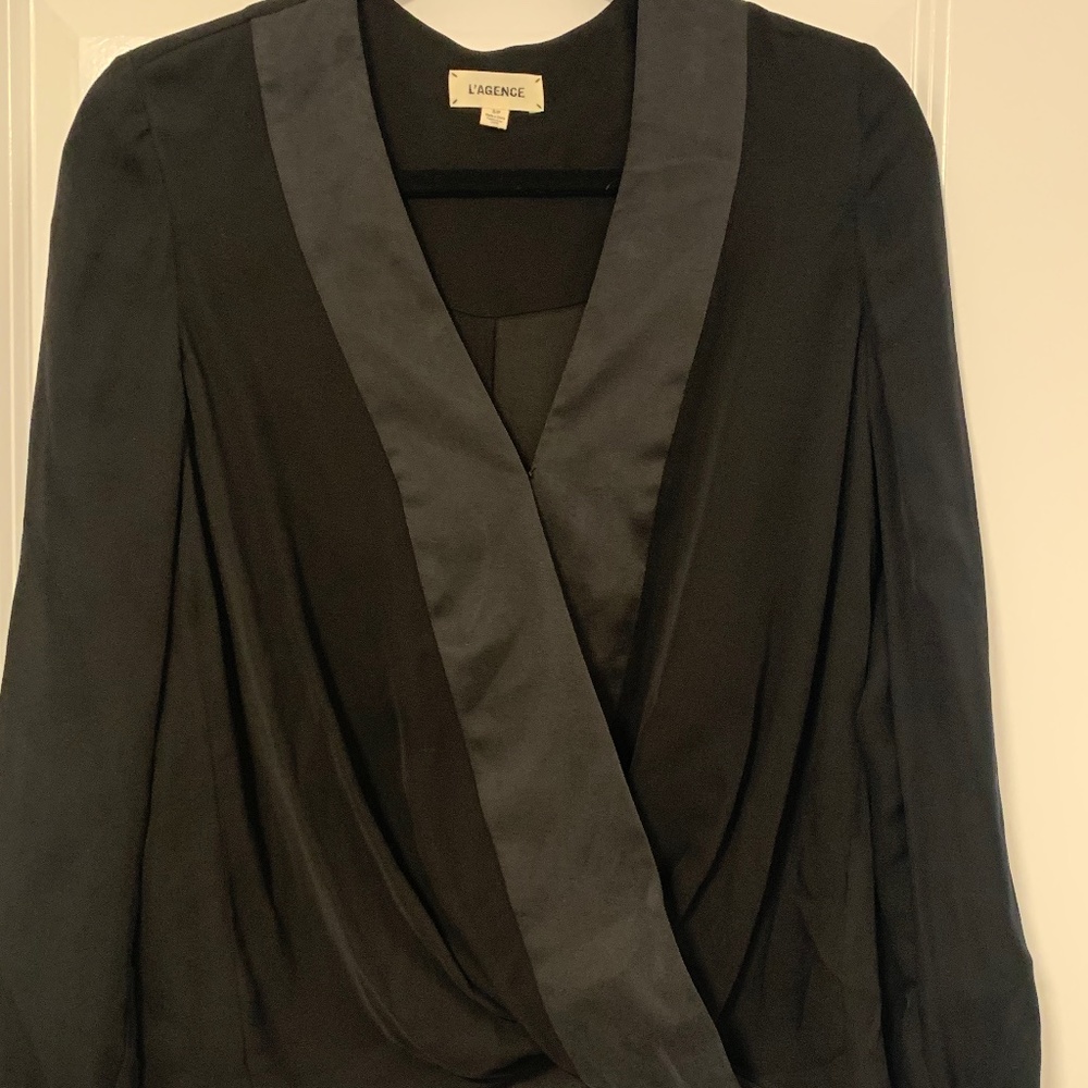 NEVER WORN: L'Agence Silk Wrap Blouse